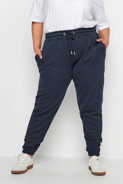 Plus Size Elastic Waistband Slim Fit Pocket Jogger Sweatpants 303172 - 7