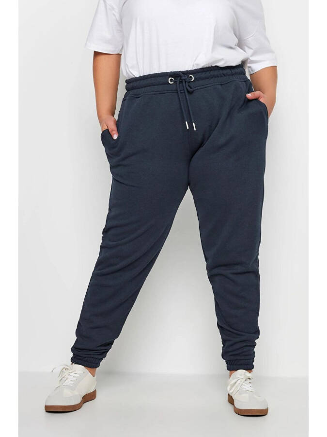 Plus Size Elastic Waistband Slim Fit Pocket Jogger Sweatpants 303172 - 2