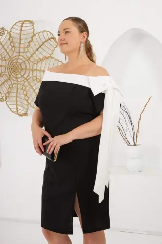 Plus Size Evening Dress Black - 5