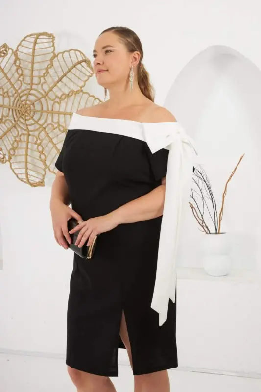 Plus Size Evening Dress Black - 5