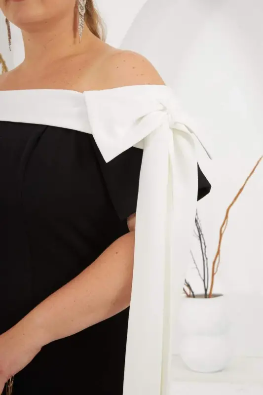 Plus Size Evening Dress Black - 7