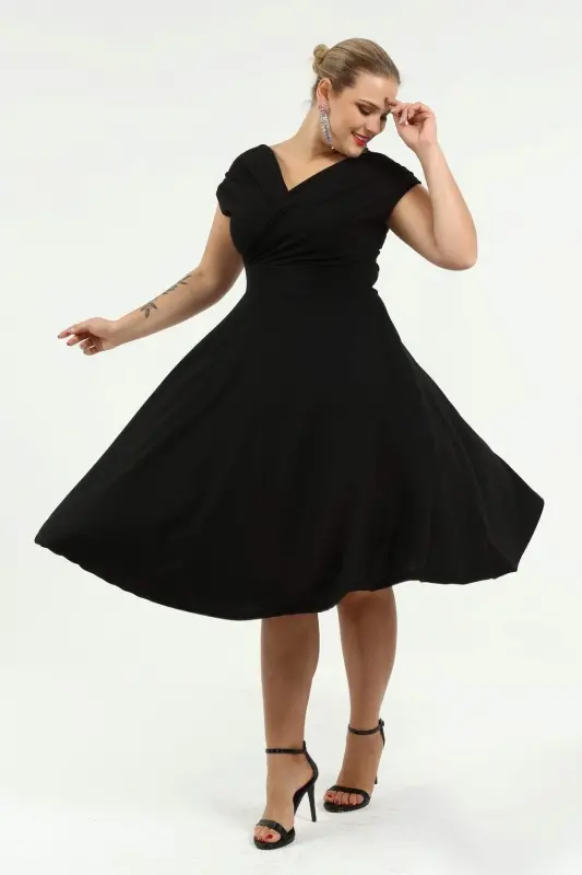 Plus Size Flexible And Lycra Boat Neck ND4011 - 7
