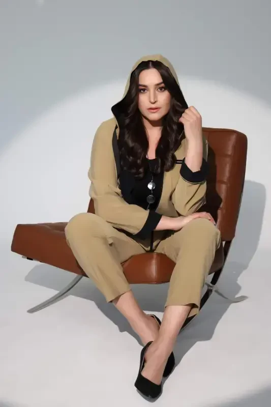 Plus Size Hooded Zip-Up Beige Trench Coat - 2