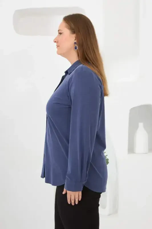 Plus Size Indigo Shirt - 2