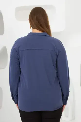 Plus Size Indigo Shirt - 4