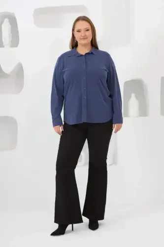 Plus Size Indigo Shirt - 6