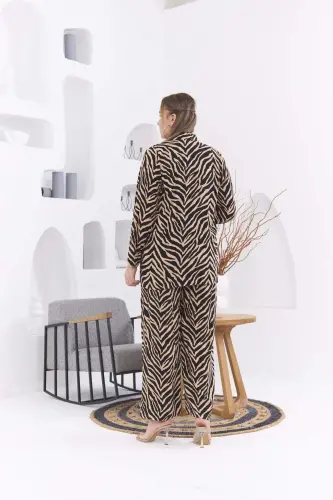 Plus Size Jacket Tank Top Pants Suit Black - 7