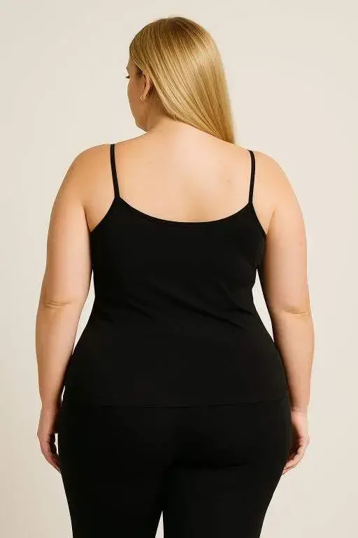 Plus Size Knitted Tank Top Bodysuit - 2