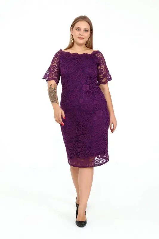 Plus Size Lace Evening Dress DD789 - 4