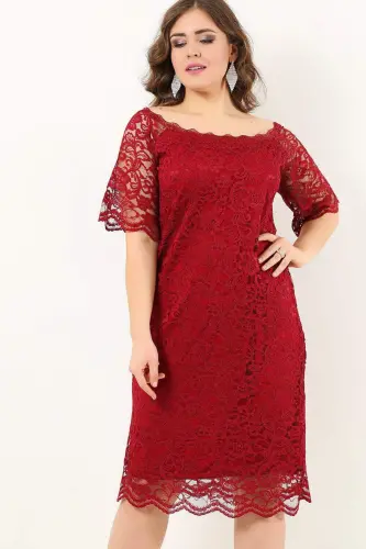 Plus Size Lace Formal Dress DD789 - BÜYÜKBEDENIZ (1)