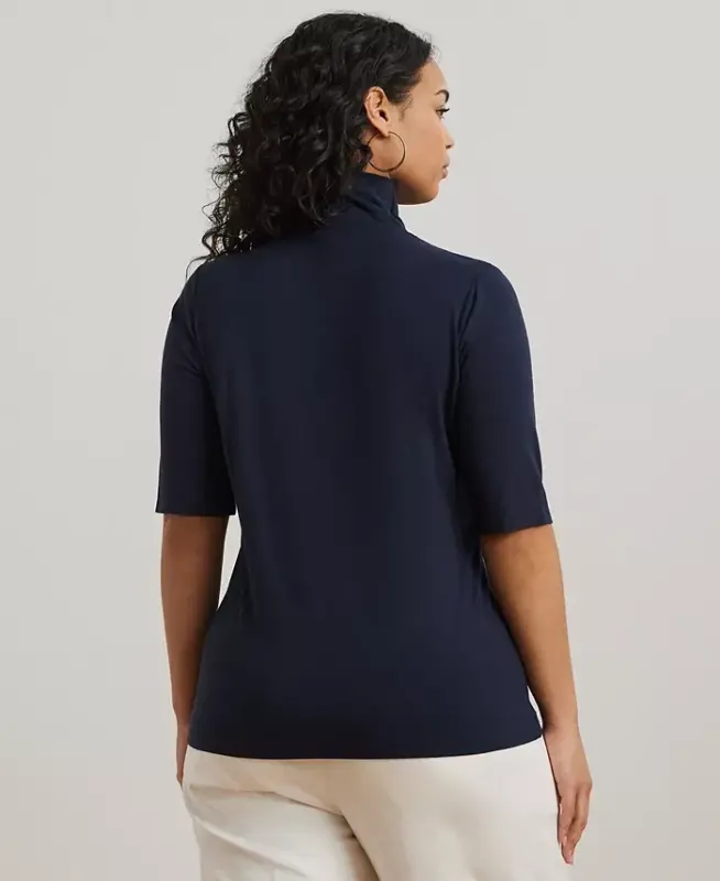 Plus Size Lightweight Turtleneck Sweater - 2