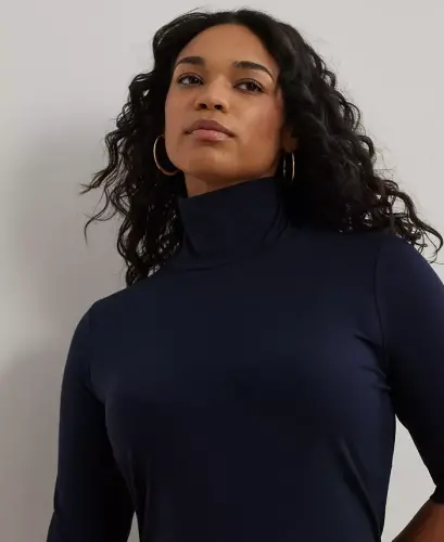 Plus Size Lightweight Turtleneck Sweater - 3