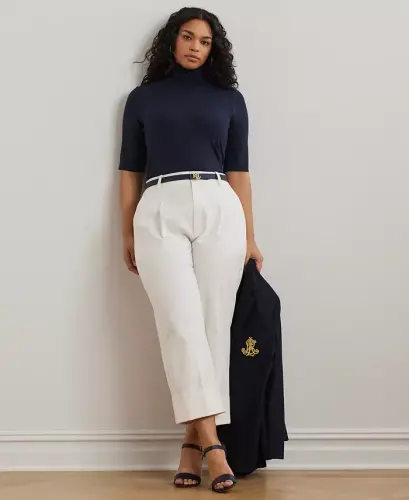 Plus Size Lightweight Turtleneck Sweater - 4