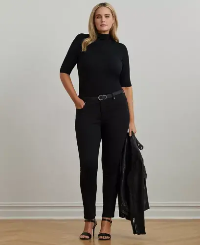 Plus Size Lightweight Turtleneck Sweater - 6