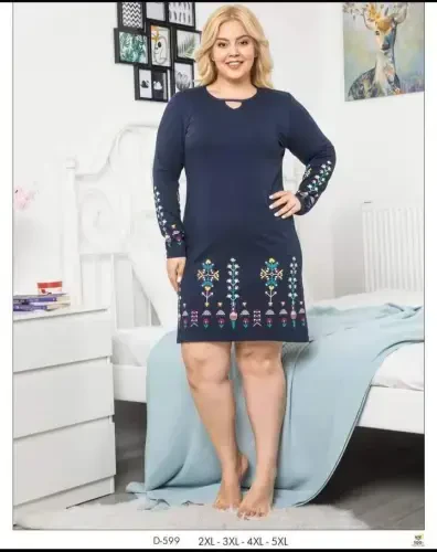 Plus Size Long Sleeve Tunic - BÜYÜKBEDENIZ (1)