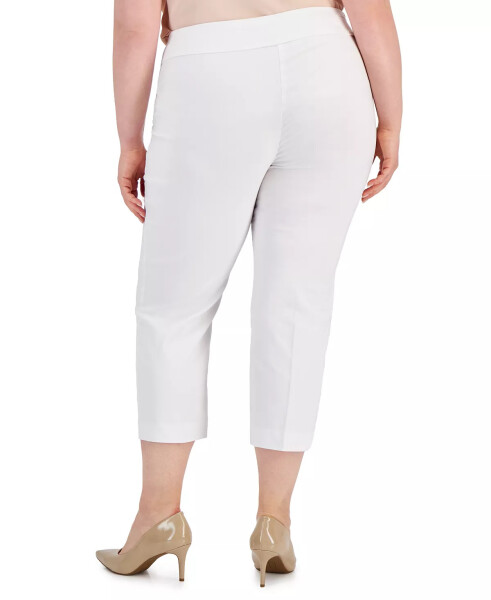 Plus Size Mid-Rise Pull-On Capri Pants, Created for Modazone Bright White - 8