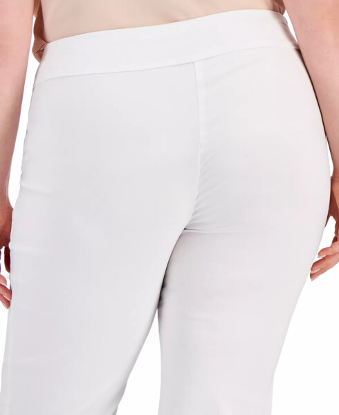 Plus Size Mid-Rise Pull-On Capri Pants, Created for Modazone Bright White - 12