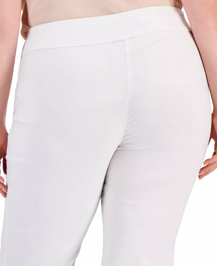 Plus Size Mid-Rise Pull-On Capri Pants, Created for Modazone Bright White - 6