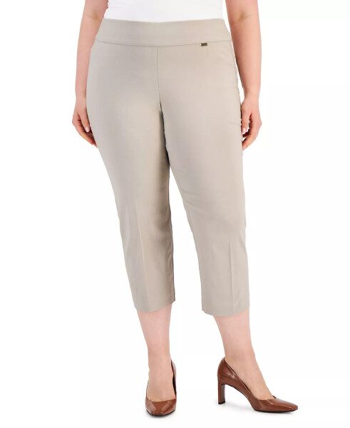 Plus Size Mid-Rise Pull-On Capri Pants, Created for Modazone Summer Straw - 2