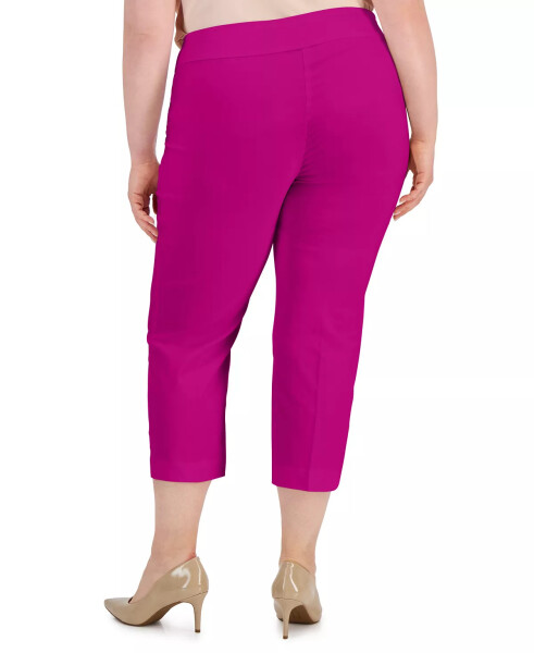 Plus Size Mid-Rise Pull-On Capri Pants, Created for Modazone Violet Orchid - 4