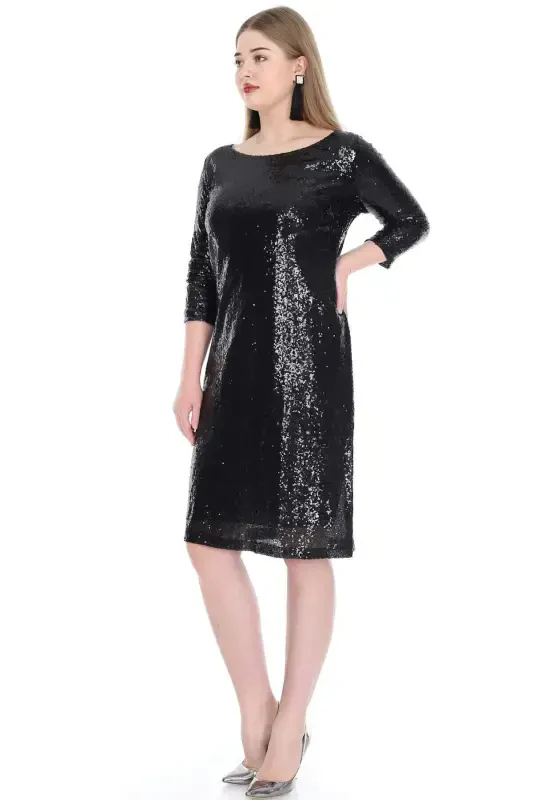 Plus Size Mini Sequinned Party Dress KL5601 - 1