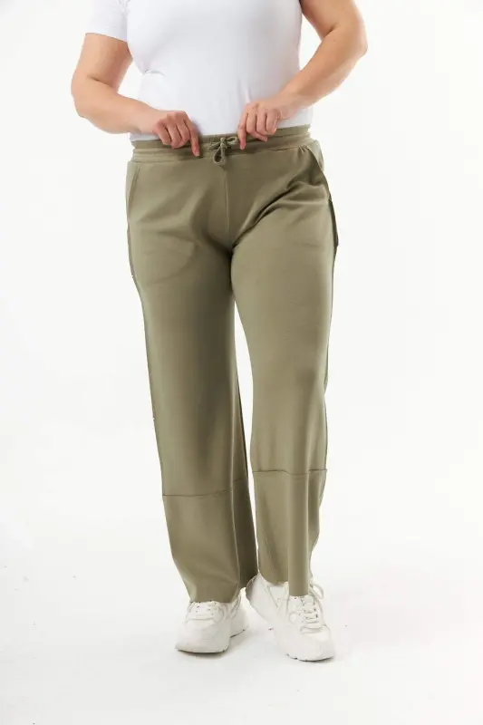 Plus Size Modal Sweatpants Green - 3