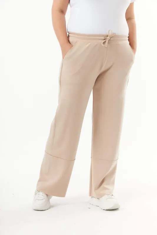 Plus Size Modal Sweatpants Mink - 3