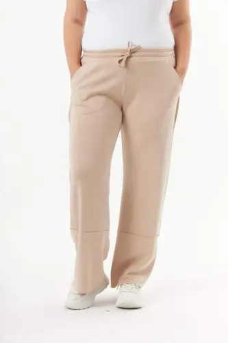 Plus Size Modal Sweatpants Mink - 1