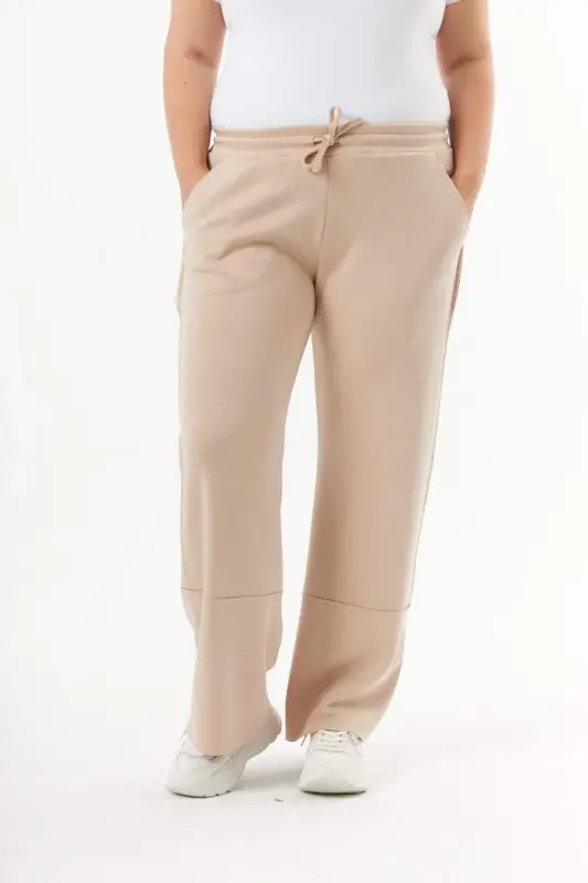 Plus Size Modal Sweatpants Mink - 1