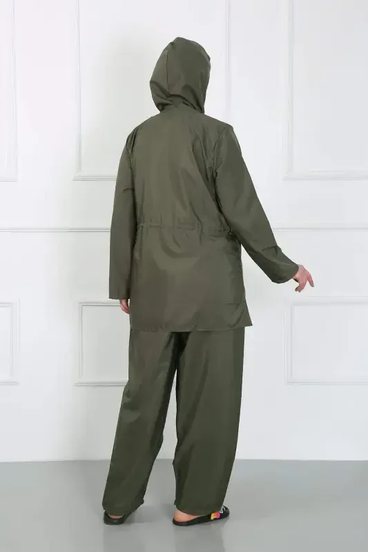 Plus Size Modest Big Swimsuit Khaki 44010 - 4