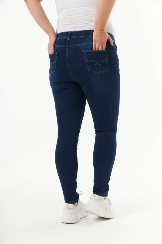 Plus Size Navy Blue Pants - 3