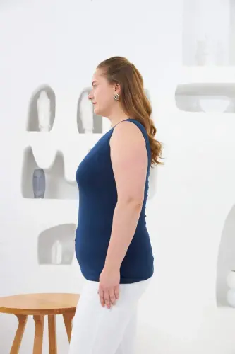 Plus Size Navy Tank Top - 3