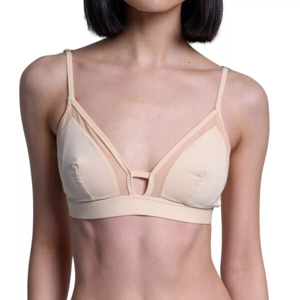 Plus Size Nude Shade Wireless Comfort Full Coverage Bralette Almond - 1