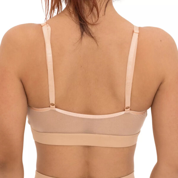 Plus Size Nude Shade Wireless Comfort Full Coverage Bralette Honey - 7