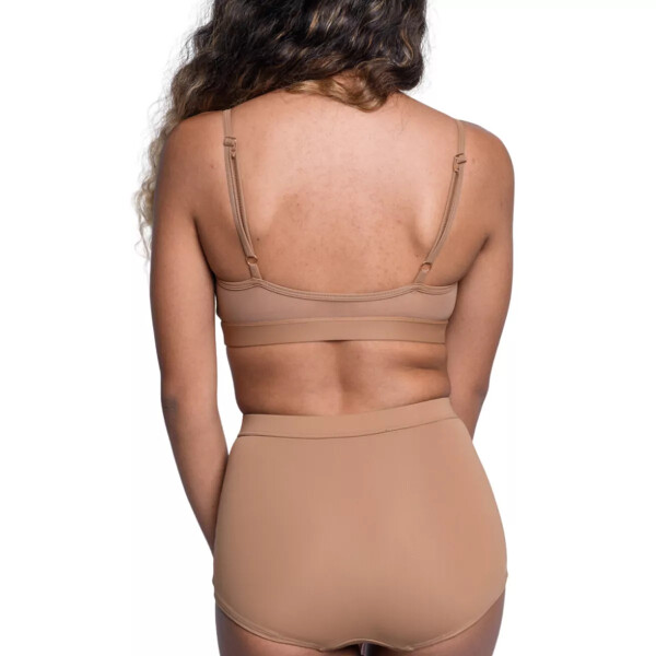 Plus Size Nude Shade Wireless Comfort Full Coverage Bralette Mocha - 22