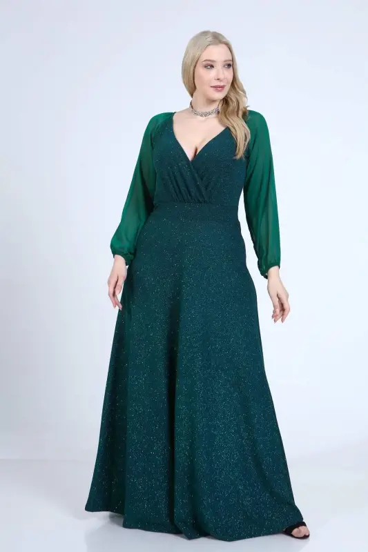 Plus Size Off the Shoulder Chiffon Long Evening Dress 91-59s - 4