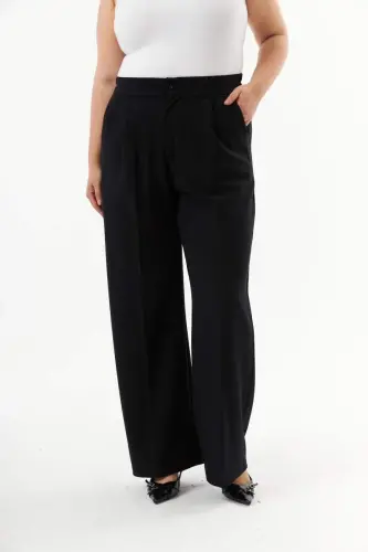 Plus Size Palazzo Pants Black - 4