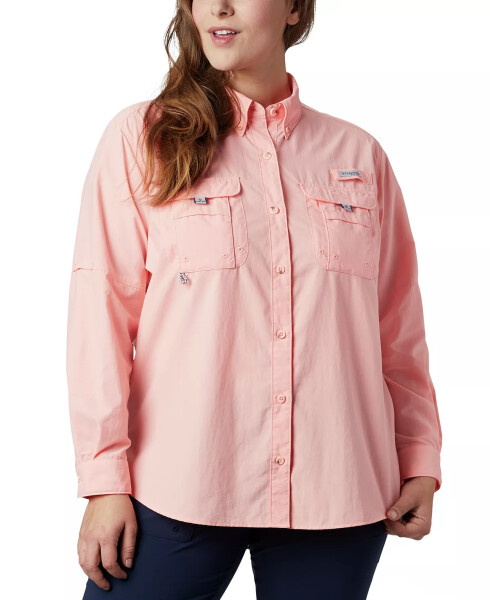 Plus Size PFG Bahama Shirt Tiki Pink - 1