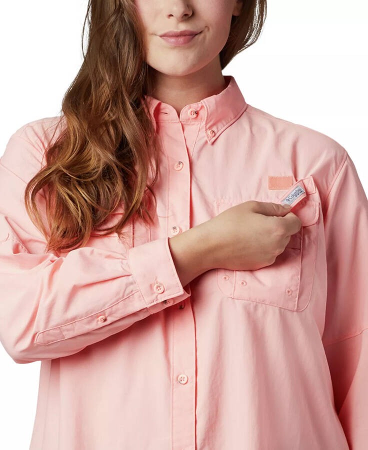 Plus Size PFG Bahama Shirt Tiki Pink - 2