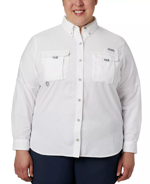 Plus Size PFG Bahama Shirt White - 1