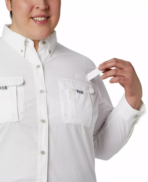 Plus Size PFG Bahama Shirt White - 3