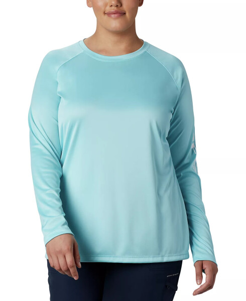 Plus Size PFG Tidal Tee II Omni-Shade T-Shirt Clear Blue - 1