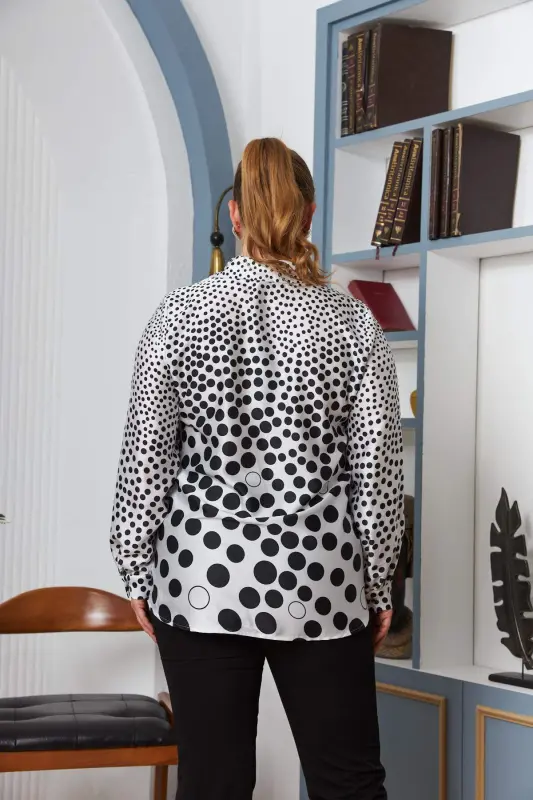 Plus Size Pointelle Shirt Ecru - 5