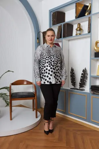 Plus Size Pointelle Shirt Ecru - 6