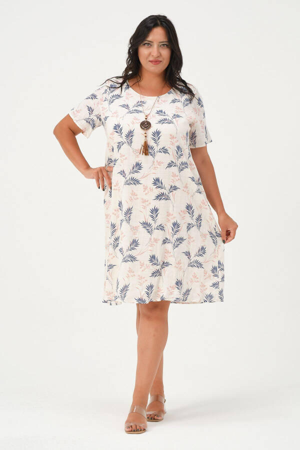 Plus Size Printed A-Line Dress - 4