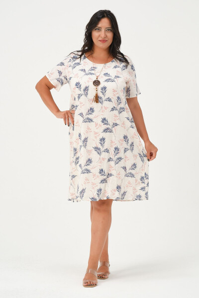 Plus Size Printed A-Line Dress - SHAHIQA