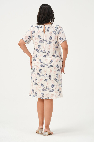 Plus Size Printed A-Line Dress - 3