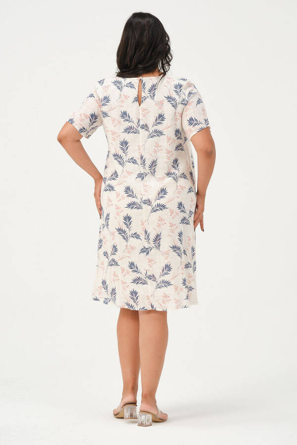 Plus Size Printed A-Line Dress - 3