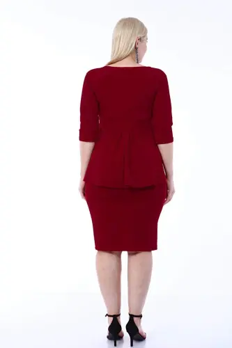 Plus Size Scuba Formal Dress and Skirt 2-Piece Set SCB20684 - 6