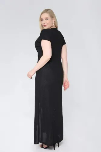 Plus Size Sequin Formal Dress Front Slit Long Evening Gown 91-8888 - 6